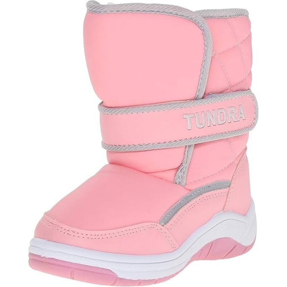 Tundra Youth Girls Pink Fleece Lined Mid-Calf Round Toe Snow Boots JOBB1124